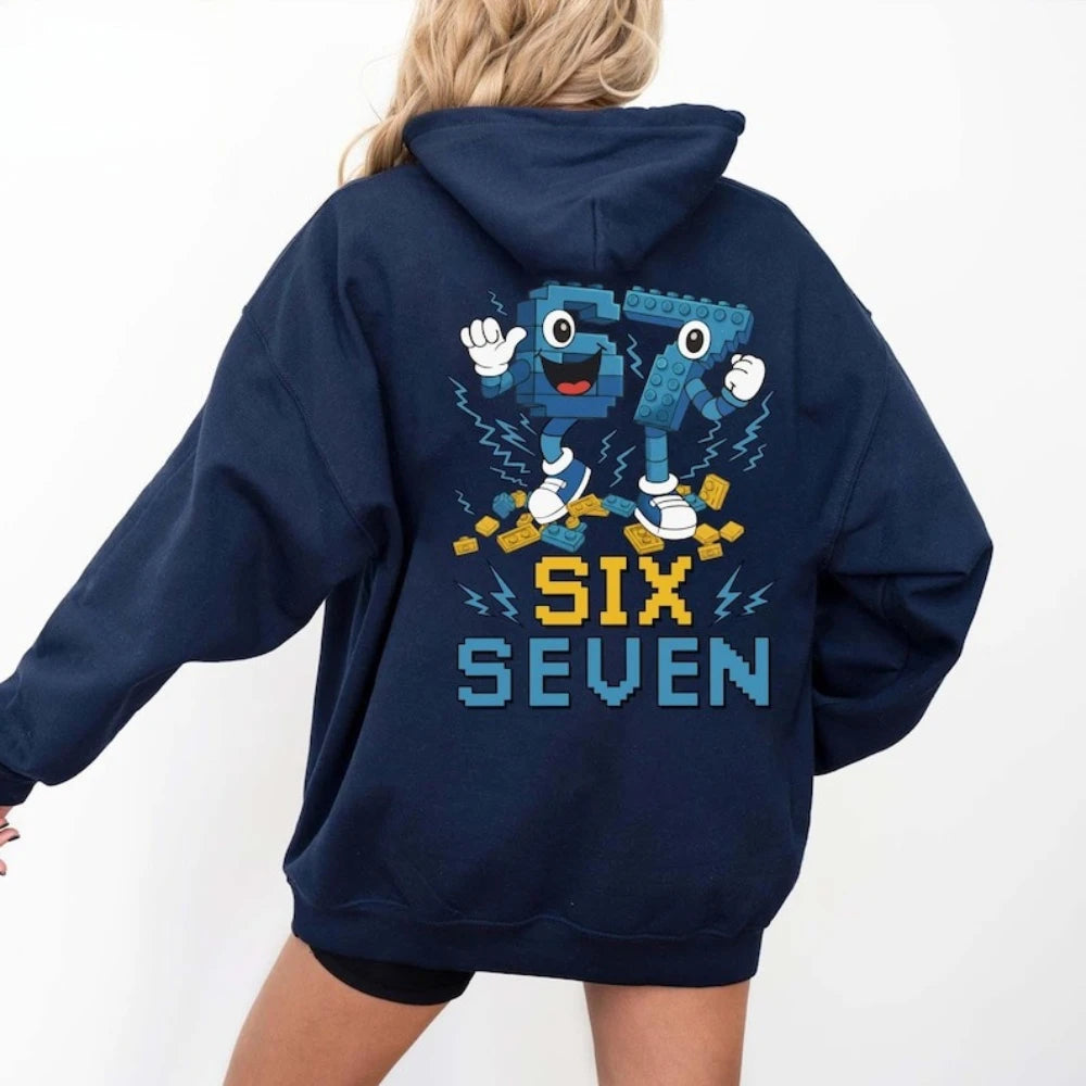 Steal A Brainrot 67 Meme Hoodies Funny Meme Unisex Sweatshirt Six and Seven Brainrot Tops Men Women Christmas Fashion Streetwear