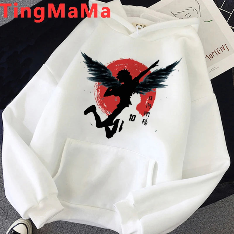 Oya Oya Oya Haikyuu Japanese Anime Hoodies Men Kawaii Cartoon Nekoma Graphic Streetwear Kuroo Volleyball Sweatshirts Male
