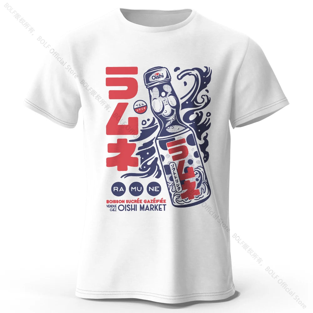 Men's Anime Character Printed 100% Cotton T-Shirt, Soft Fabric Round Neck Short Sleeve Tee, Unisex Harajuku