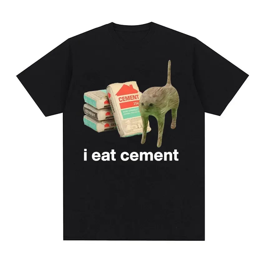 I Am Contaminated with Radiation Funny Cat Meme T-shirt Short Sleeve Men Women Vintage T Shirt Male O-Neck T Shirts  Graphic
