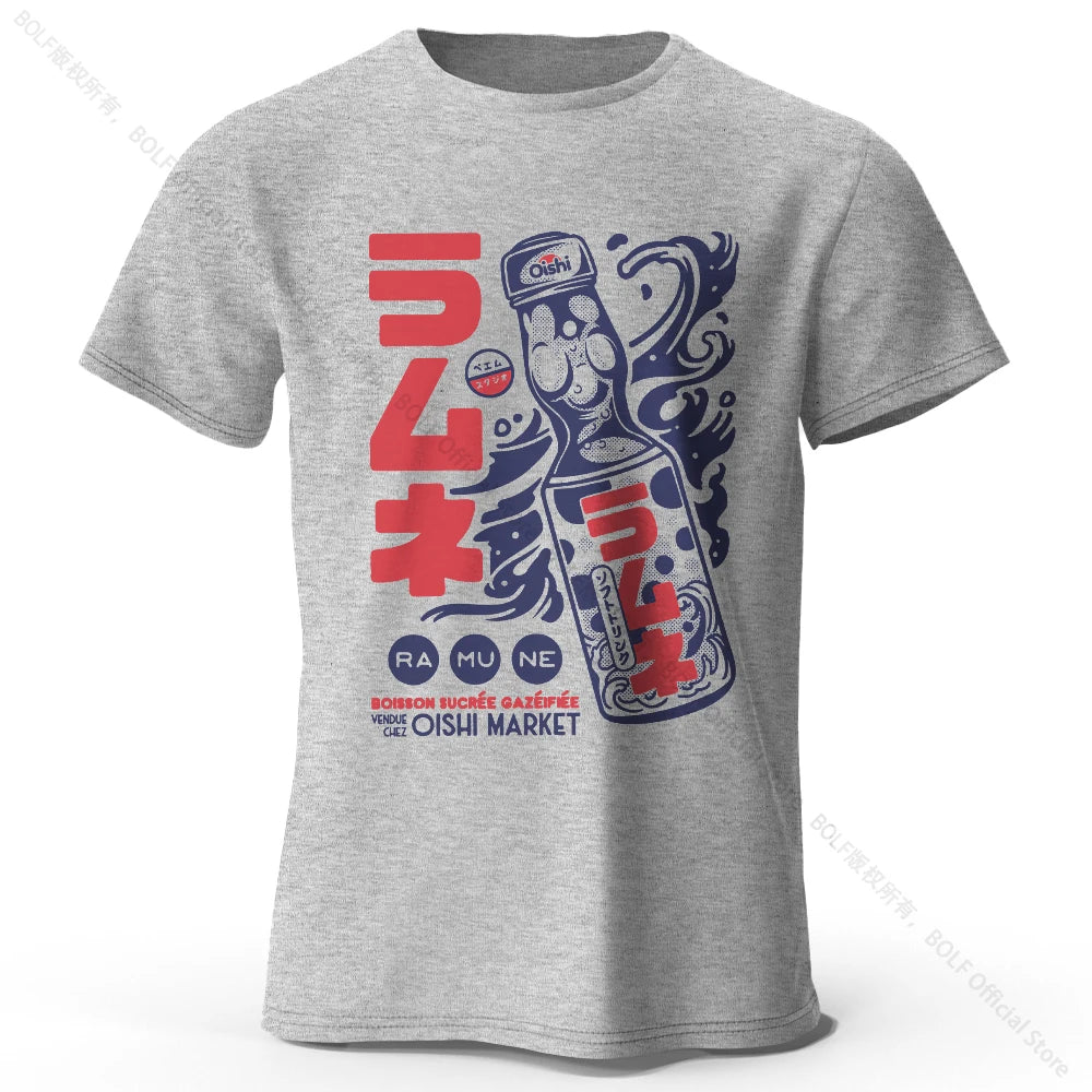 Men's Anime Character Printed 100% Cotton T-Shirt, Soft Fabric Round Neck Short Sleeve Tee, Unisex Harajuku