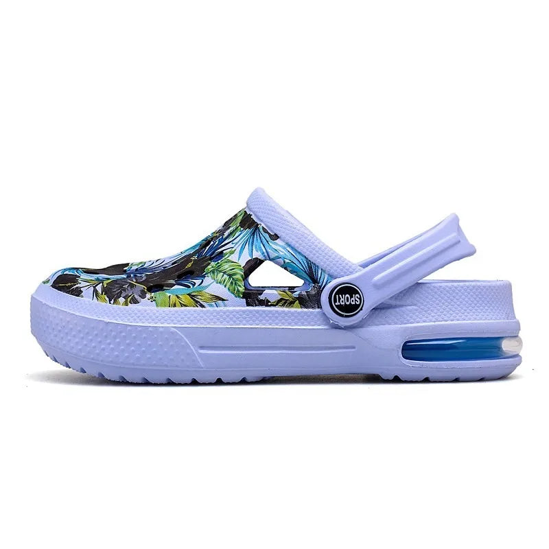 2006 Women's Ethnic Shoes Clogs Soft Sole Two-way Wear for Beach Mules and Pool Women Garden Slides Indoor Nursing Clogs Sandals