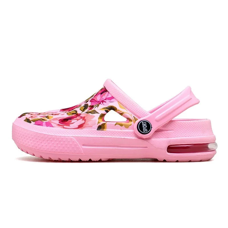 2006 Women's Ethnic Shoes Clogs Soft Sole Two-way Wear for Beach Mules and Pool Women Garden Slides Indoor Nursing Clogs Sandals