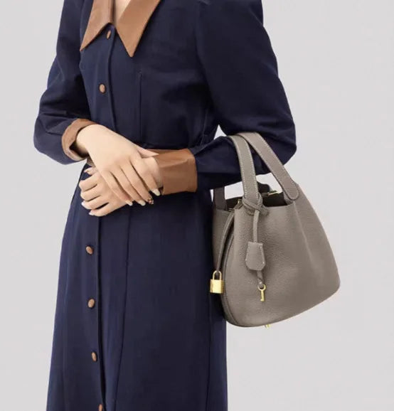 Classic Vegetable BasketpuWomen's Handbag Simple Bucket Bag Mother Bag Fashion Versatile Women's Bag Cross-border