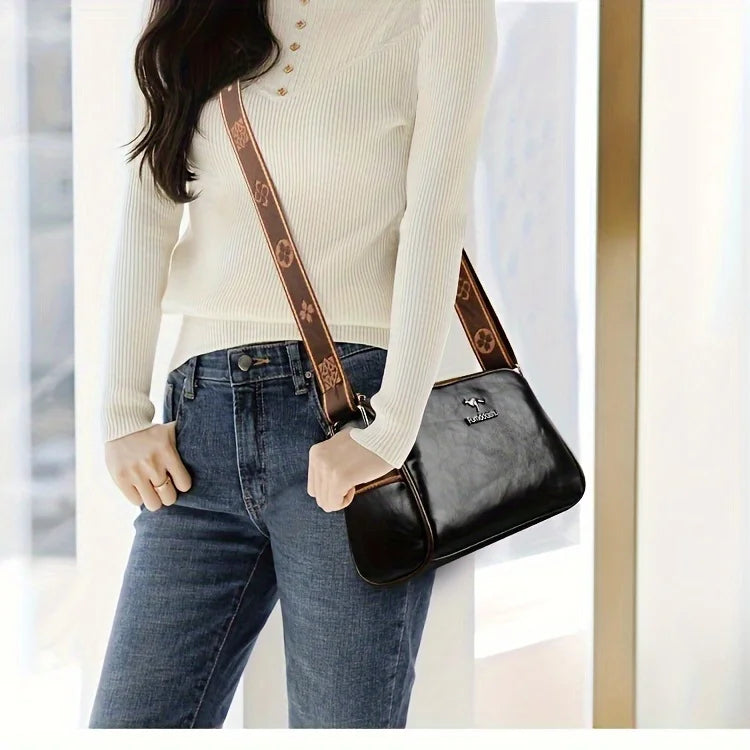 Elegant Water-Resistant Handbags Crossbody Bag Solid Color with Adjustable Strap & Secure Zipper Closure Handbag Purses Bags