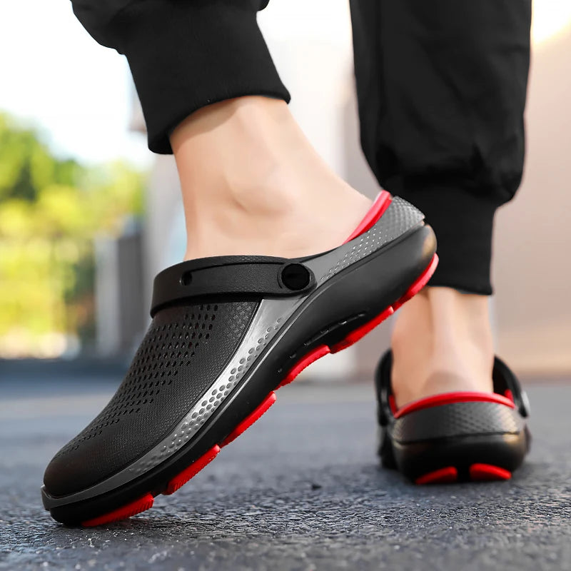 Men's Summer Non-Slip Toe-Toe Sandals for Outdoor Use, Large Size Sports Beach Slippers
