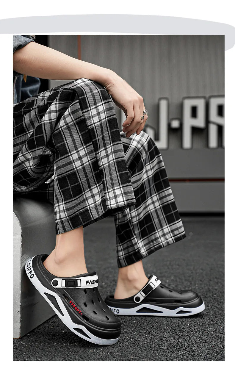Summer Eva Style Breathable Sandals Women's Men's Garden Clog Shoes Outdoor Hole Beach Slippers Comfortable Household Slippers