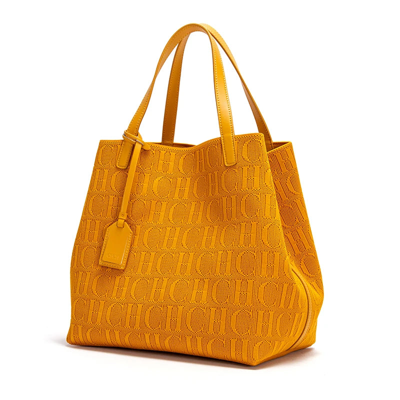 Fashionable Classic New Solid Color Outer Bag Women's Handbag Exquisite Handcrafted Weaving Large Capacity Handbag