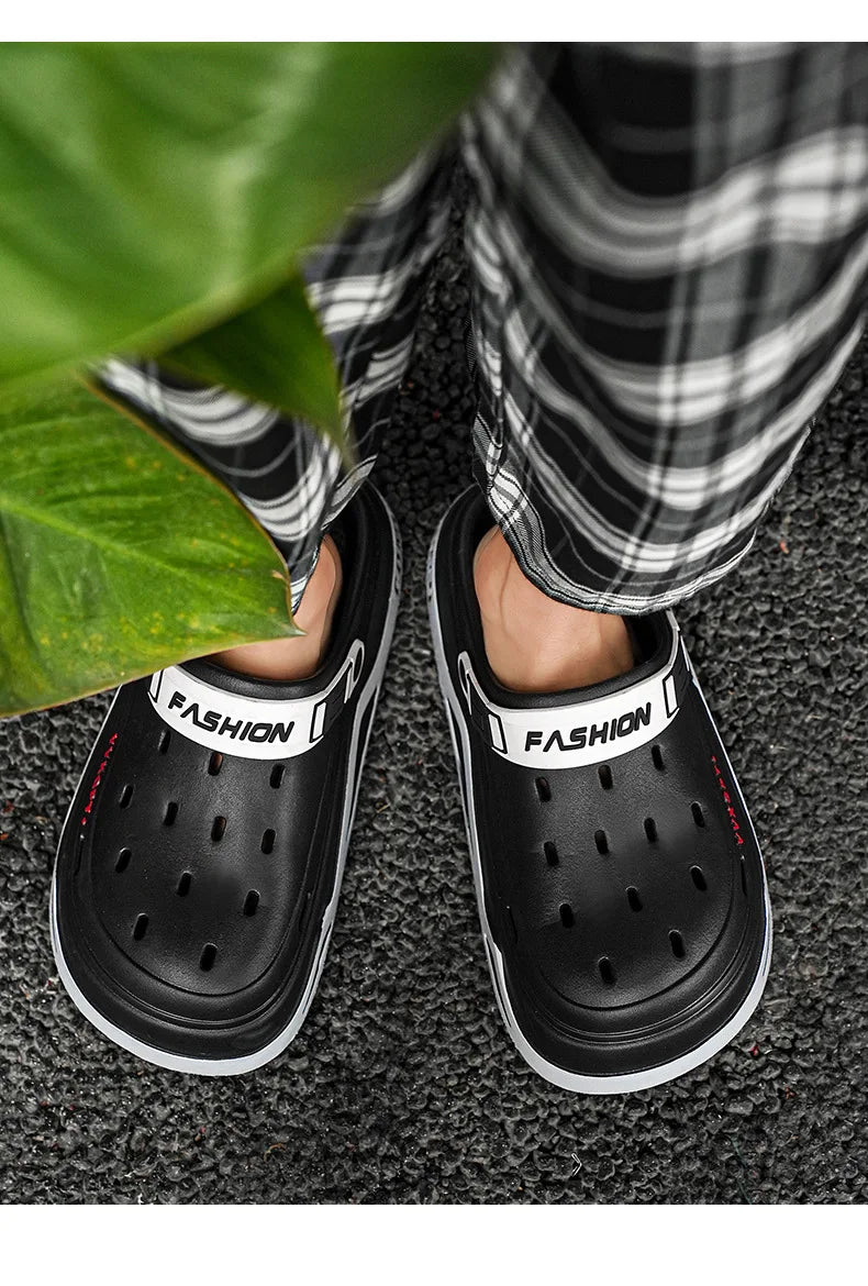 Summer Eva Style Breathable Sandals Women's Men's Garden Clog Shoes Outdoor Hole Beach Slippers Comfortable Household Slippers