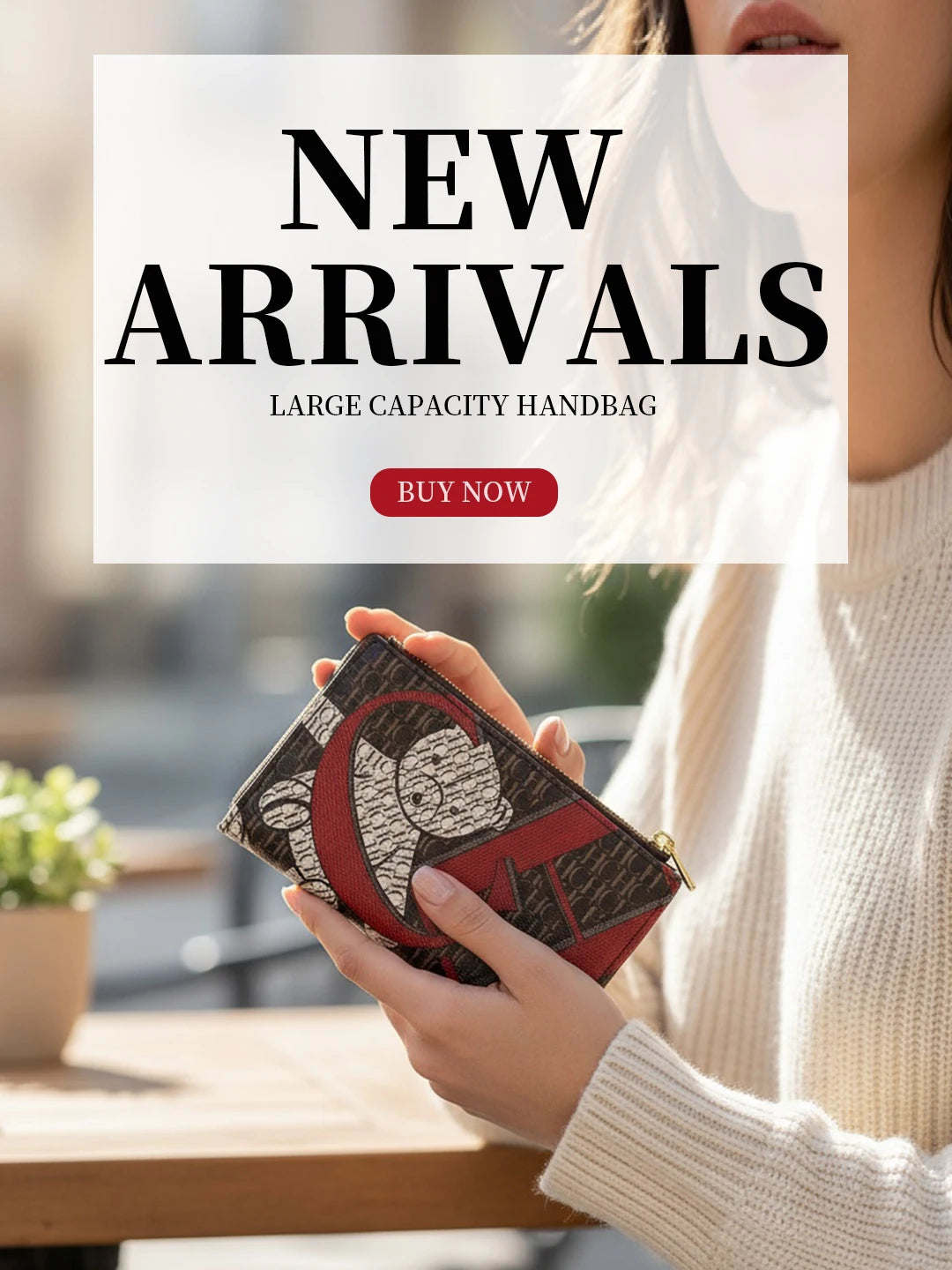 CH Exquisite Compact Portable High-quality Wallet With A High-end Feel Light Luxury Women's Cartoon Pattern Printed Wallet