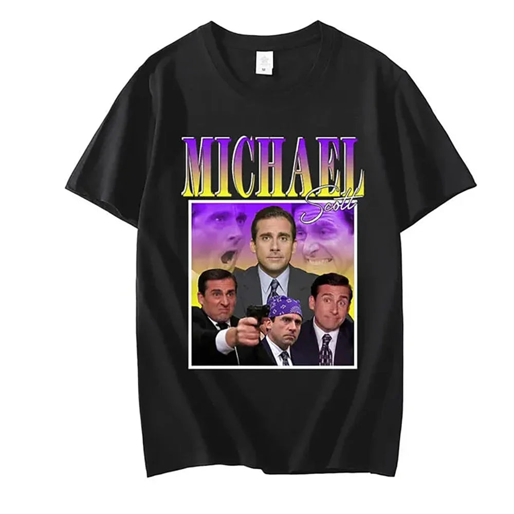 Dwight Schrute T Shirt women The Office Tv Show Tops tee Novelty Short Sleeve Crew Neck TShirt for men summer funny T-Shirts