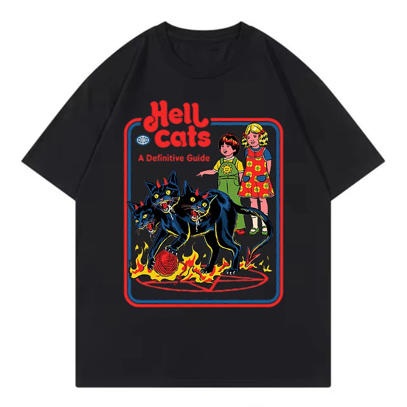Let's Sacrifice Toby Horror Satanist Graphic Tops Unique Creative Cartoon Streetwear Unisex Scary Short-sleev Tee Ropa Hombre