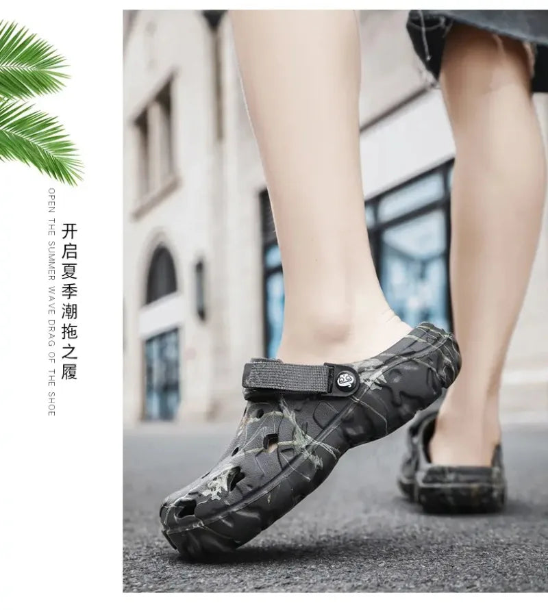 Men Clogs Slippers High Quality Classic Outdoor Anti-Slip Garden Shoes Lightweight Fashion Casual Sandals Big Size 45 46 47