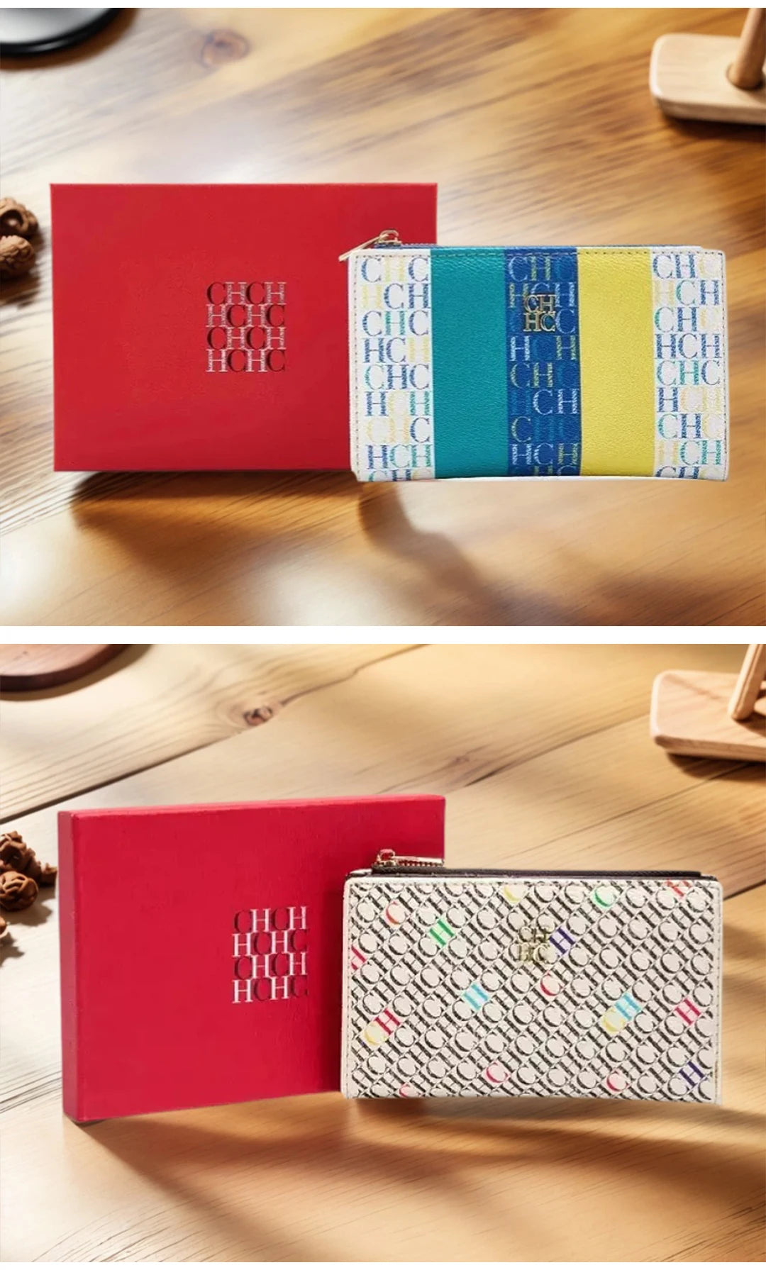 CH Exquisite Compact Portable High-quality Wallet With A High-end Feel Light Luxury Women's Cartoon Pattern Printed Wallet