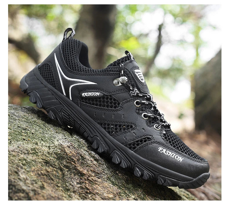 Men's Shoes Mesh Summer Non-slip Platform Soled Outdoor Hiking Shoes