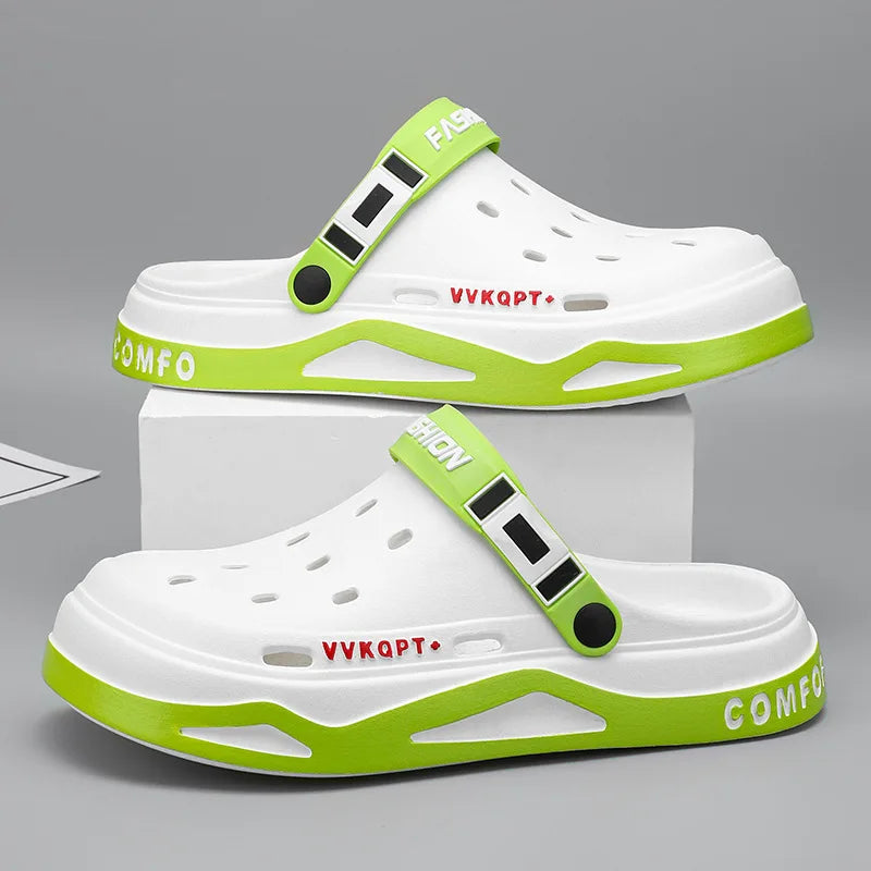 Summer Eva Style Breathable Sandals Women's Men's Garden Clog Shoes Outdoor Hole Beach Slippers Comfortable Household Slippers