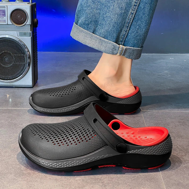 Men's Summer Non-Slip Toe-Toe Sandals for Outdoor Use, Large Size Sports Beach Slippers
