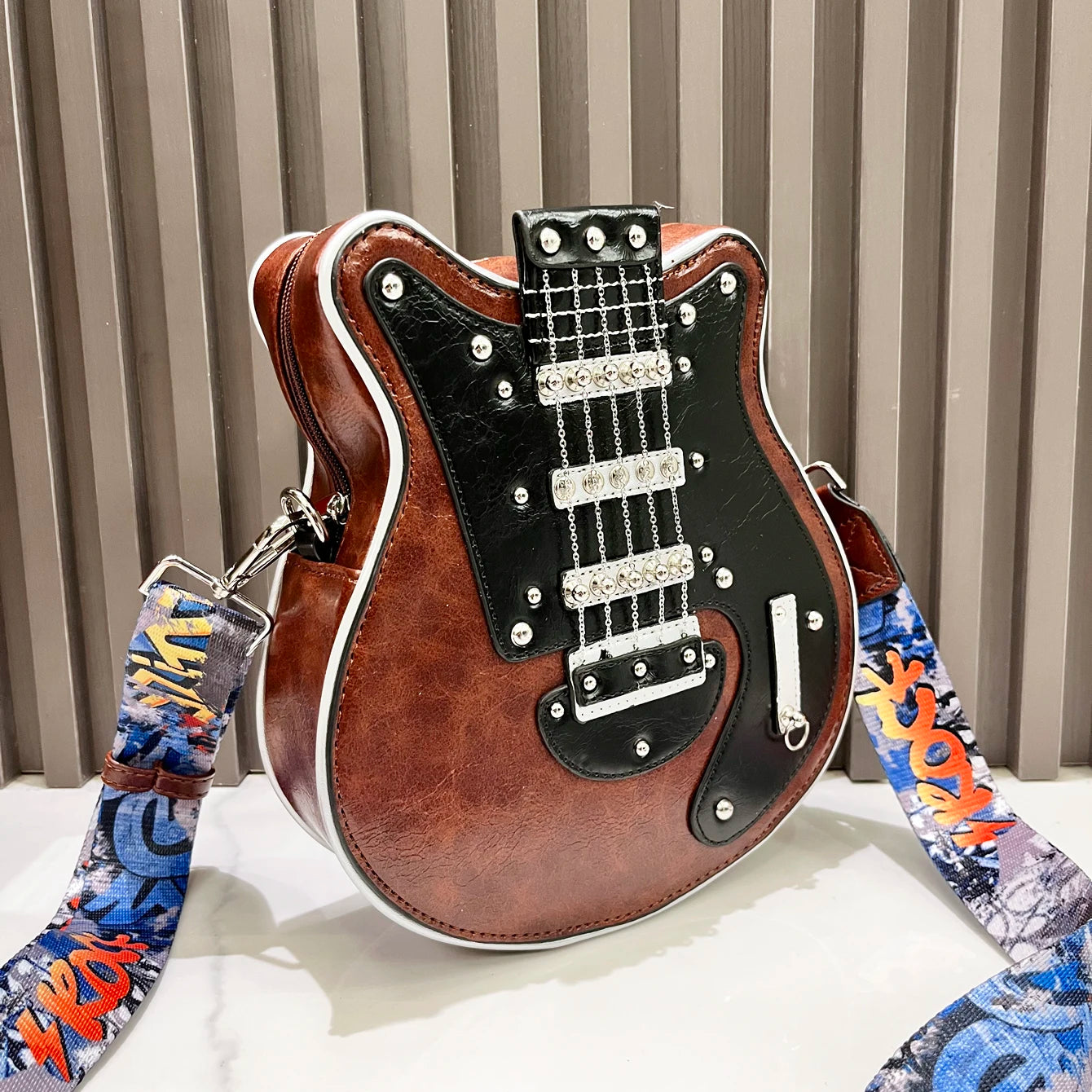 Purses And Handbags For Women Luxury Designer Leather Crossbody Shoulder Bag Handmade Guitar Shape purse Bags Purse