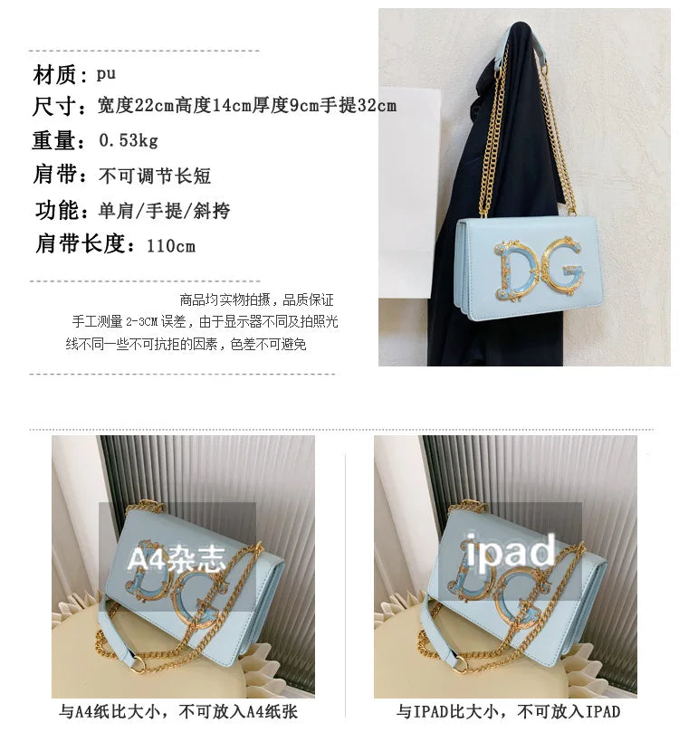 Banquet small square bag, women's new fashionable and versatile chain shoulder crossbody bag
