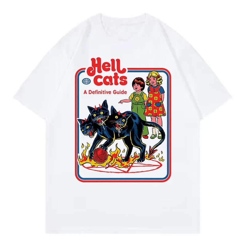 Let's Sacrifice Toby Horror Satanist Graphic Tops Unique Creative Cartoon Streetwear Unisex Scary Short-sleev Tee Ropa Hombre