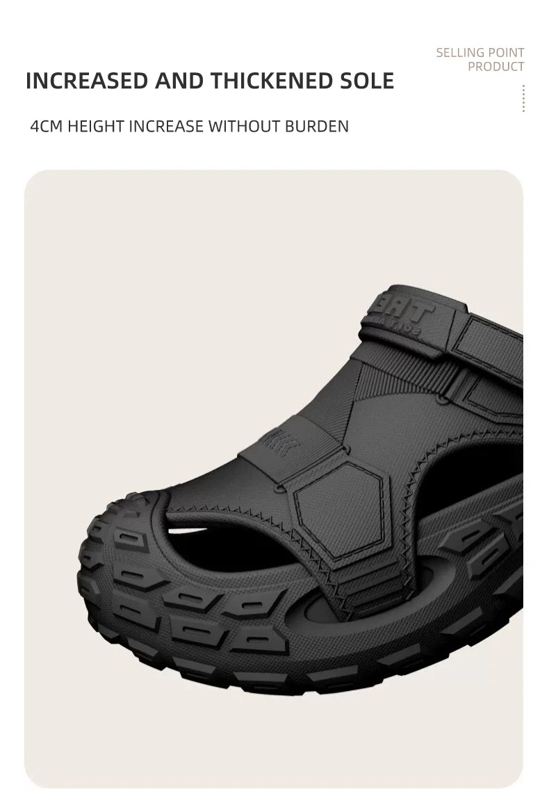 Men's Outdoor Summer Wearable Clog Shoes Anti-Slip Breathable Odor-Resistant Slip-Resistant Sandals
