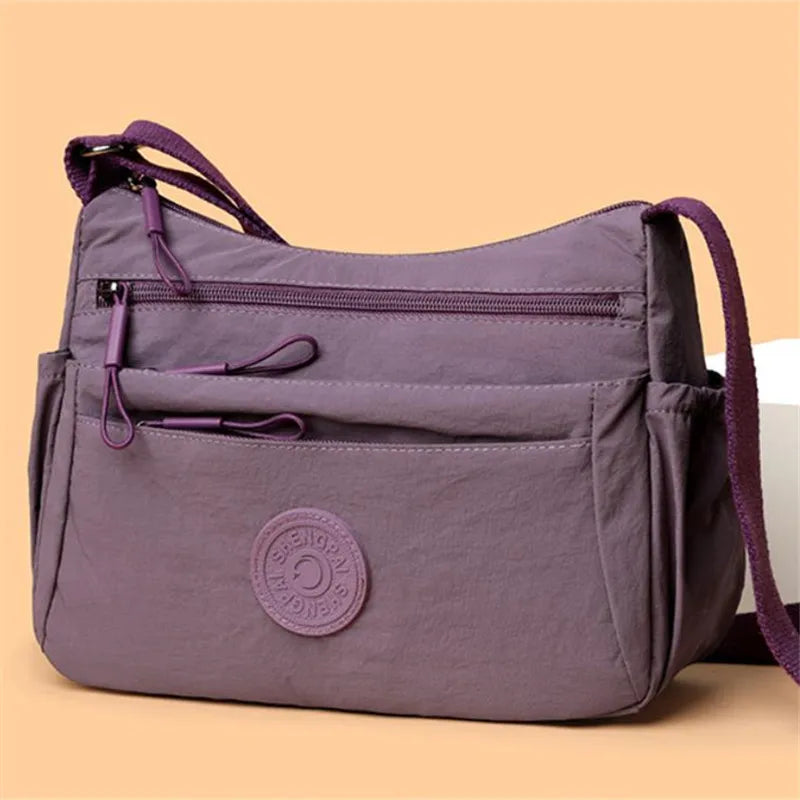 Multi-Layer Casual Crossbody Bag for Women, Solid Color Multi-Pocket, Versatile for Commuting, Travel, Shopping, Mother'S Gift