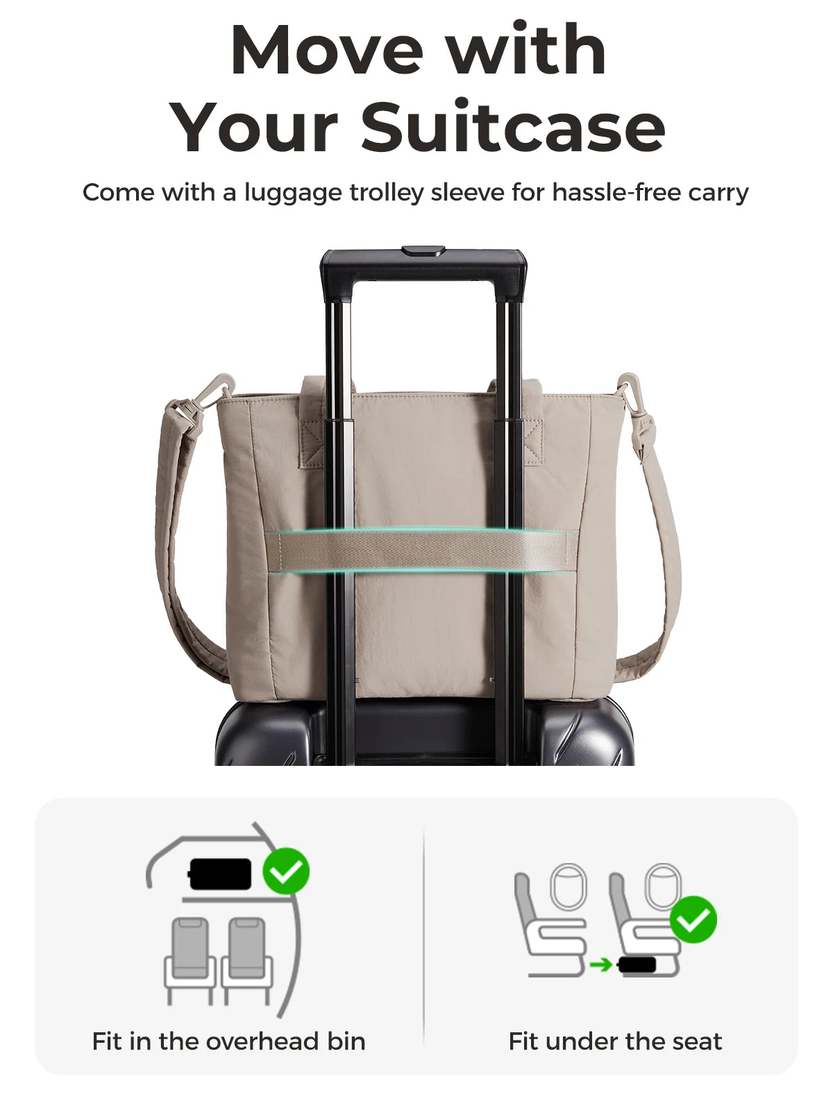 BAGSMART Women’s Tote Bag Padded Single Shoulder Bag Large Capacity Student College Crossbody Bag Casual Outdoor Handbag