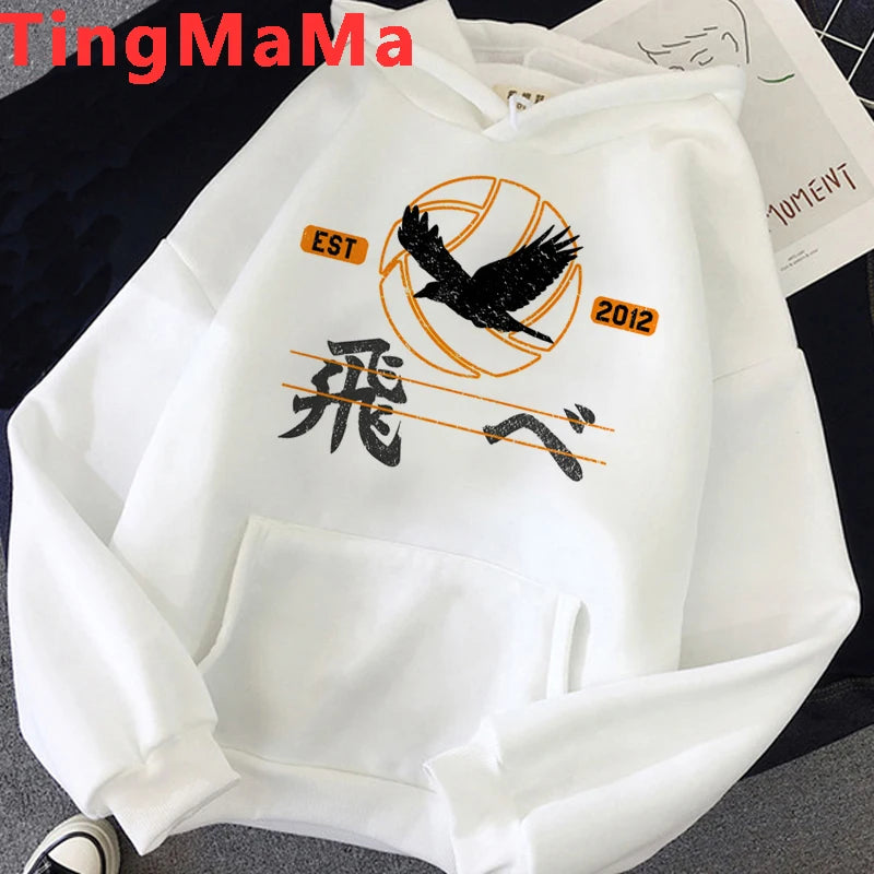 Oya Oya Oya Haikyuu Japanese Anime Hoodies Men Kawaii Cartoon Nekoma Graphic Streetwear Kuroo Volleyball Sweatshirts Male