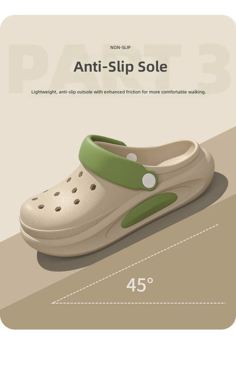 Summer Clogs Women Cute 3D Charms Garden Sandals Lightweight Soft EVA Beach Slippers Outdoor Non Slip Fashion Thick  Sole Shoes