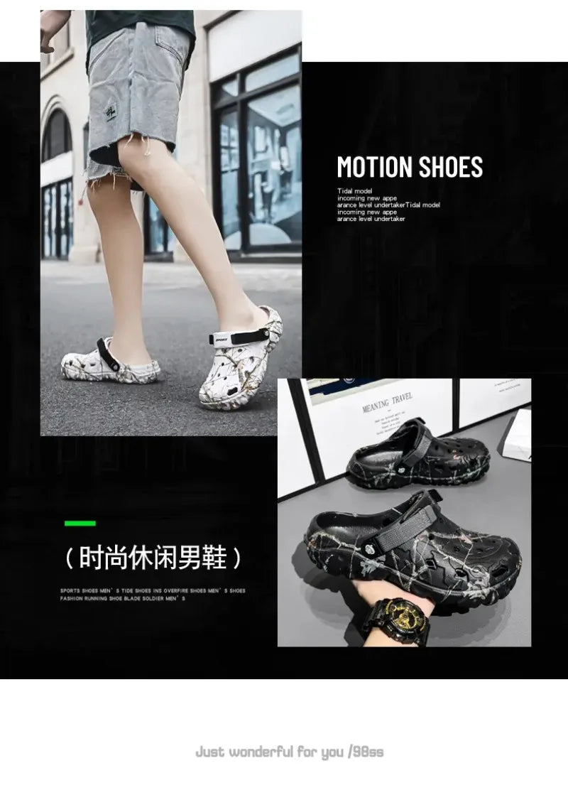 Men Clogs Slippers High Quality Classic Outdoor Anti-Slip Garden Shoes Lightweight Fashion Casual Sandals Big Size 45 46 47