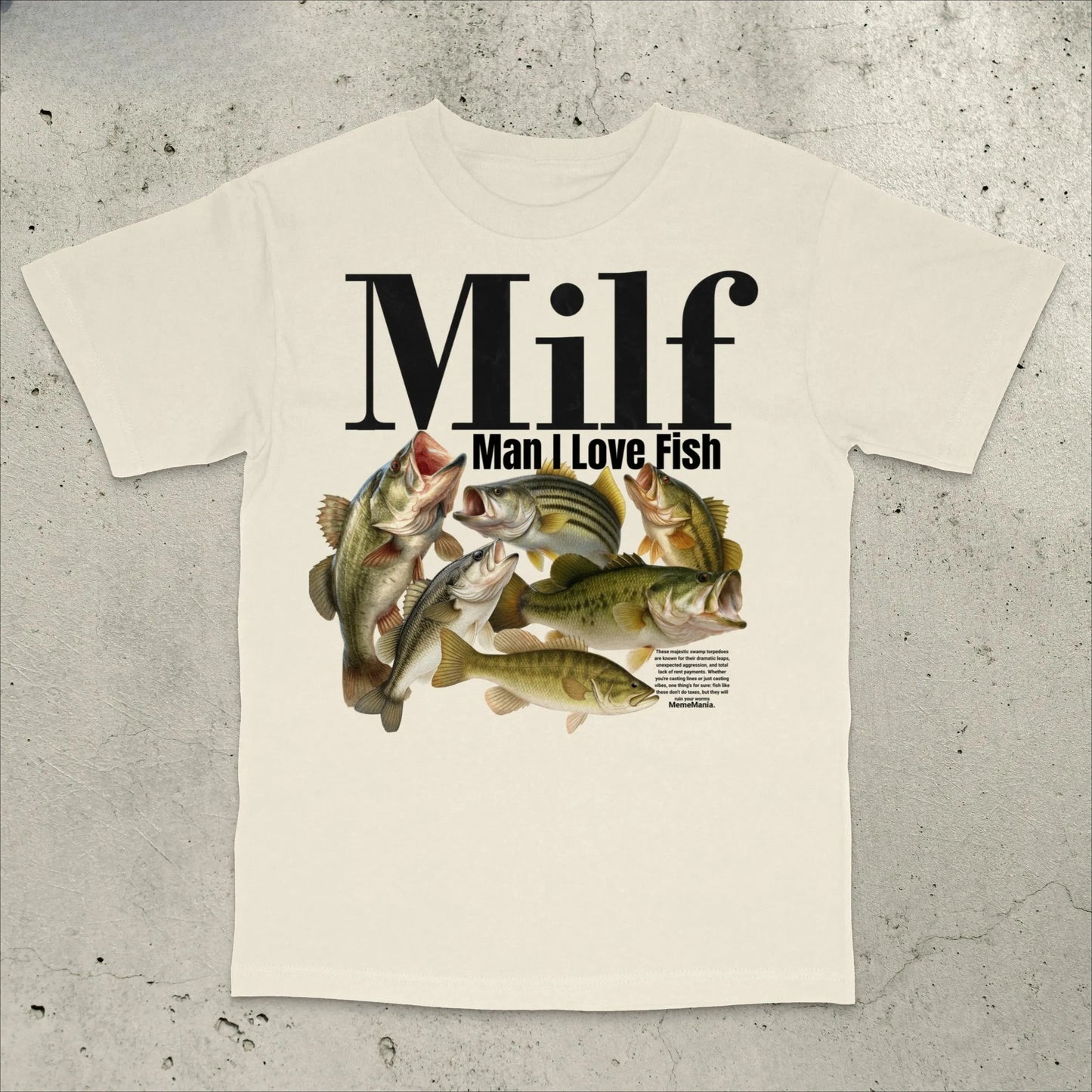 Man I Love Fish T-Shirt, Retro Fishing Shirt Bass Fishing T-Shirt Funny Fishing Shirt Stupid Meme Shirt Brain Rot Shirt Unhinged