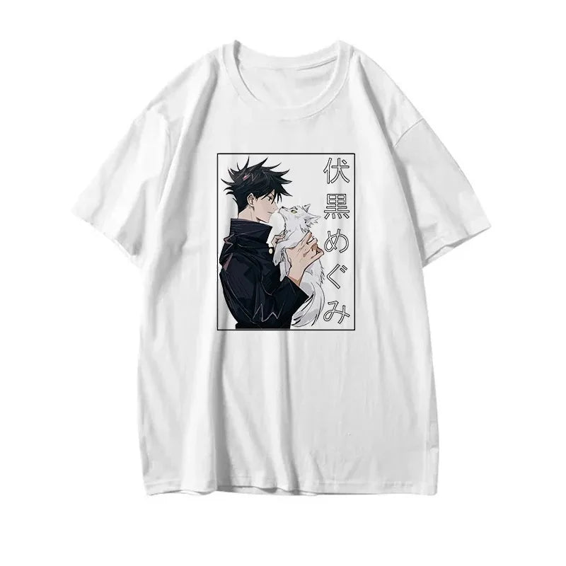 Goth Clothes Gojo Graphic Tshirt Anime Jujutsu Kaisen Funny Summer T-shirt for Women Japanese T Shirts Cartoon Woman Tshirts