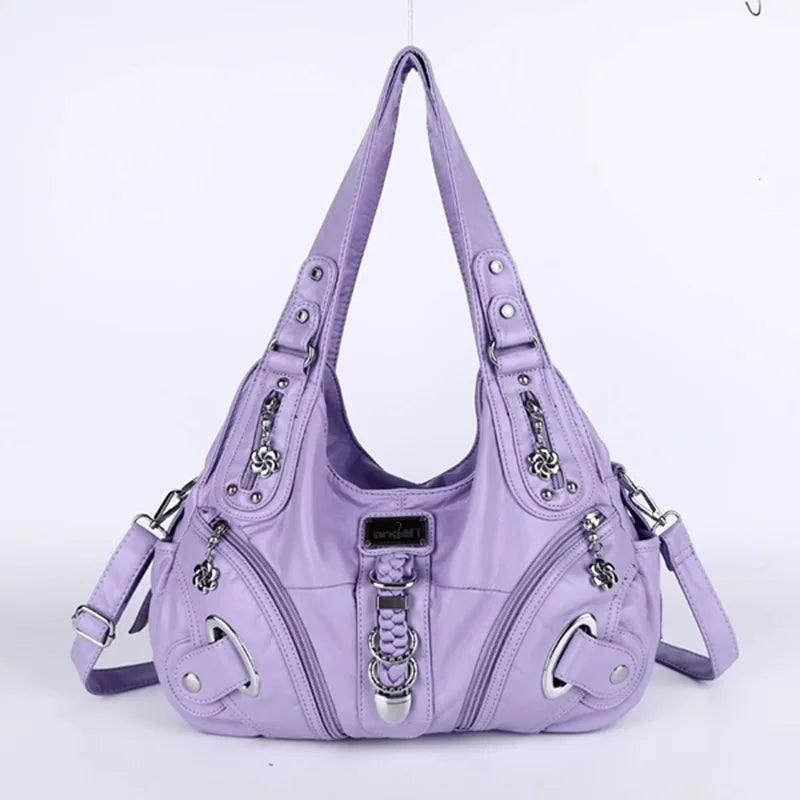 Angel kiss Women Handbags Fashion Shoulder Bag Large Tote Top-handle Shopping Pack Multifunctional Satchel Lady Hobos  Big Purse