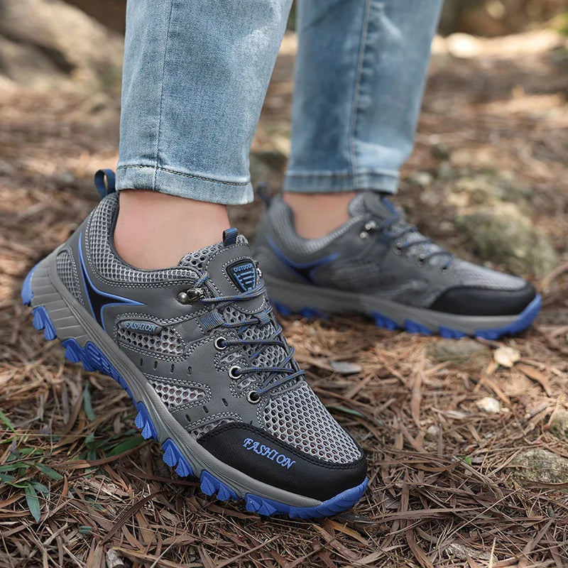 Men's Shoes Mesh Summer Non-slip Platform Soled Outdoor Hiking Shoes