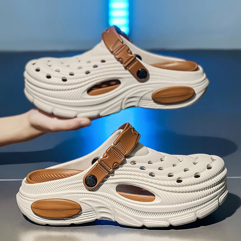 Plus Size47 48 Men Clogs Sandals Summer Outdoor Garden Clogs Hole Shoes Male Casual Shoes Water Shoes Comfort Home Soft Slippers