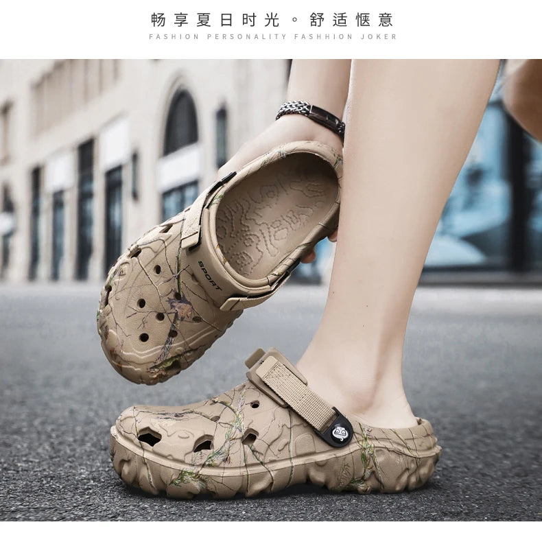 Summer Men's Clogs Sandals Home Garden Shoes Comfortable Men Women Slippers Non-Slip Soft Bottom Flip Flop Sandals Big Size46 47