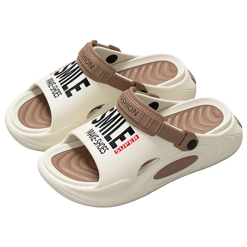 Outdoor Women and Mens Summer 2025 Men's Slippers EVA Lightweight Slides Indoor Leisure Beach Shoes Comfort Soft Men's Slippers