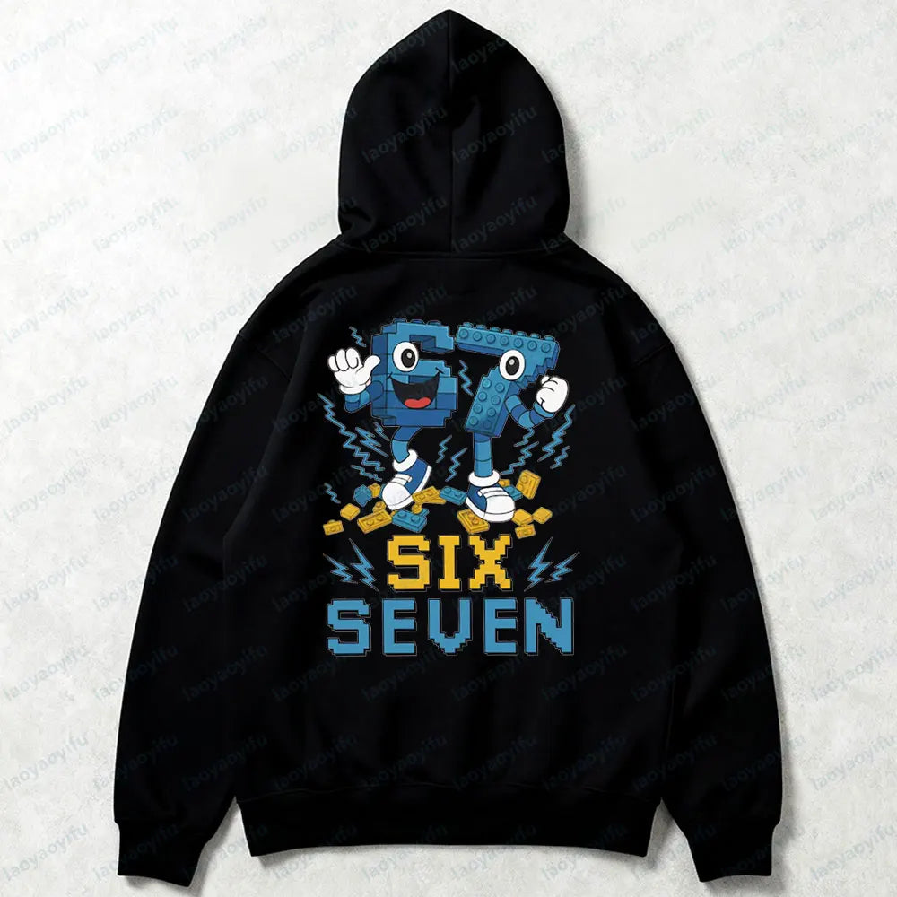 Steal A Brainrot 67 Meme Hoodies Funny Meme Unisex Sweatshirt Six and Seven Brainrot Tops Men Women Christmas Fashion Streetwear