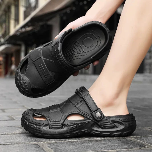 Men's Outdoor Summer Wearable Clog Shoes Anti-Slip Breathable Odor-Resistant Slip-Resistant Sandals