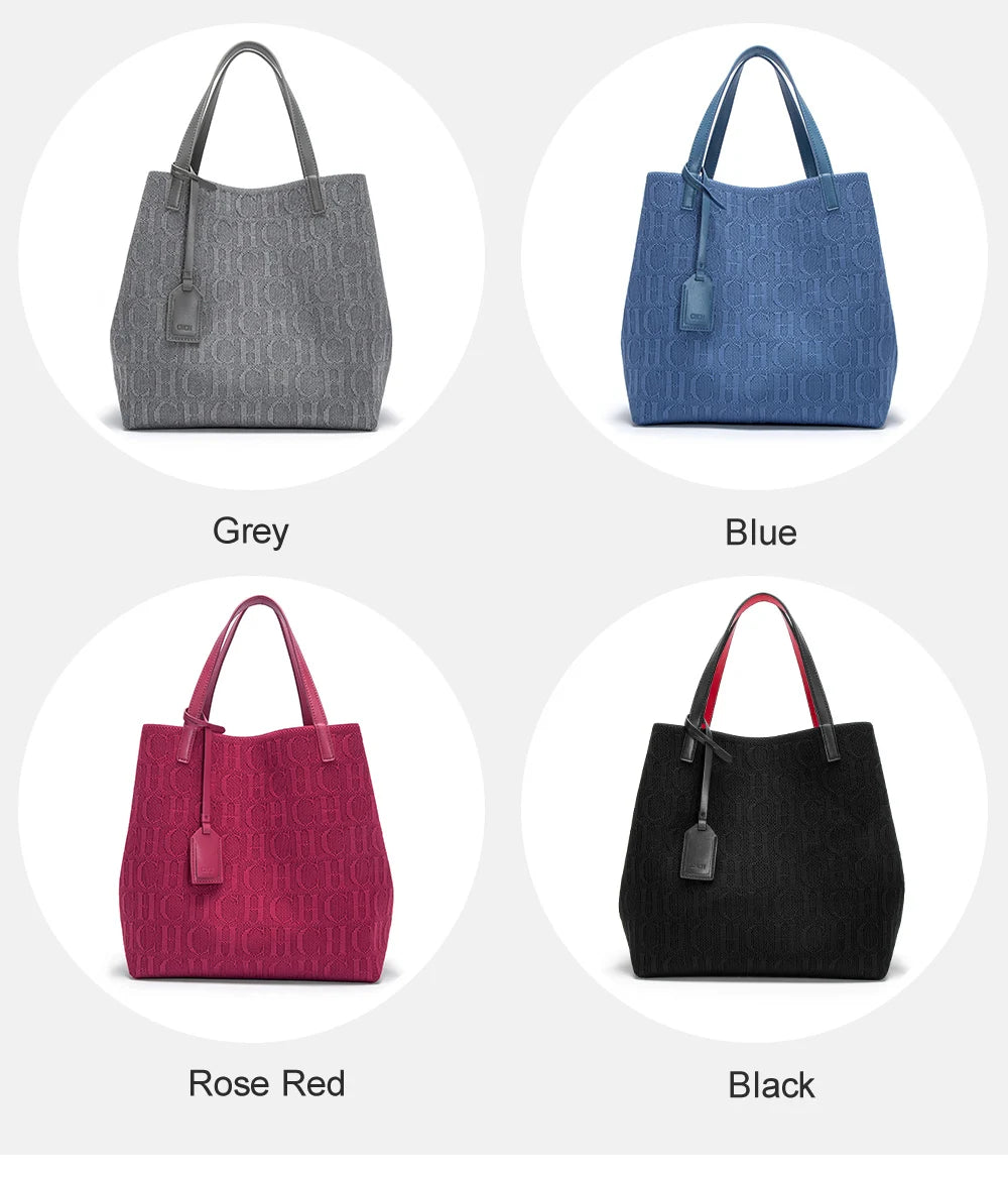 Fashionable Classic New Solid Color Outer Bag Women's Handbag Exquisite Handcrafted Weaving Large Capacity Handbag