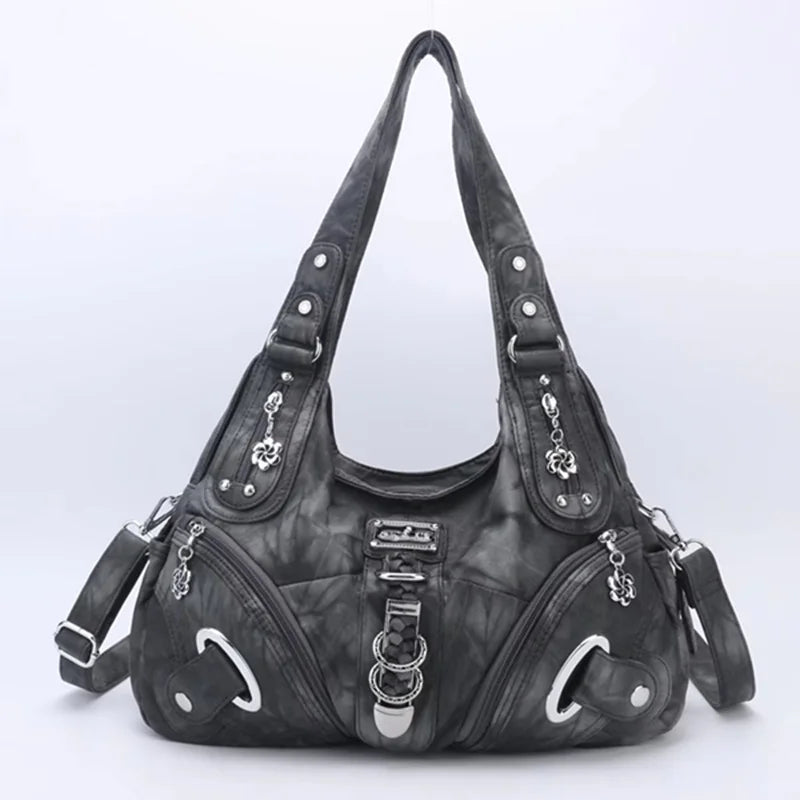 Angel kiss Women Handbags Fashion Shoulder Bag Large Tote Top-handle Shopping Pack Multifunctional Satchel Lady Hobos  Big Purse