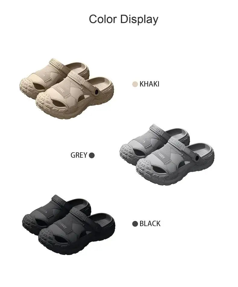 Men's Outdoor Summer Wearable Clog Shoes Anti-Slip Breathable Odor-Resistant Slip-Resistant Sandals