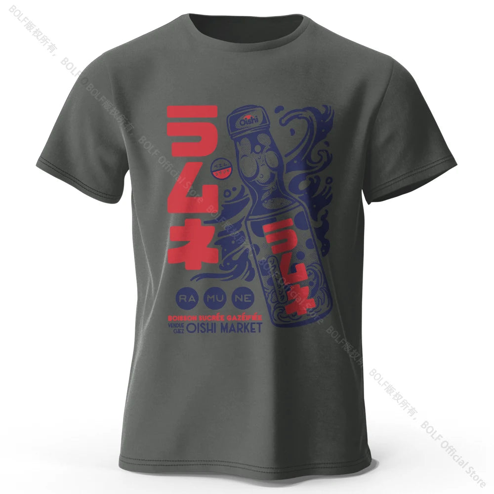 Men's Anime Character Printed 100% Cotton T-Shirt, Soft Fabric Round Neck Short Sleeve Tee, Unisex Harajuku
