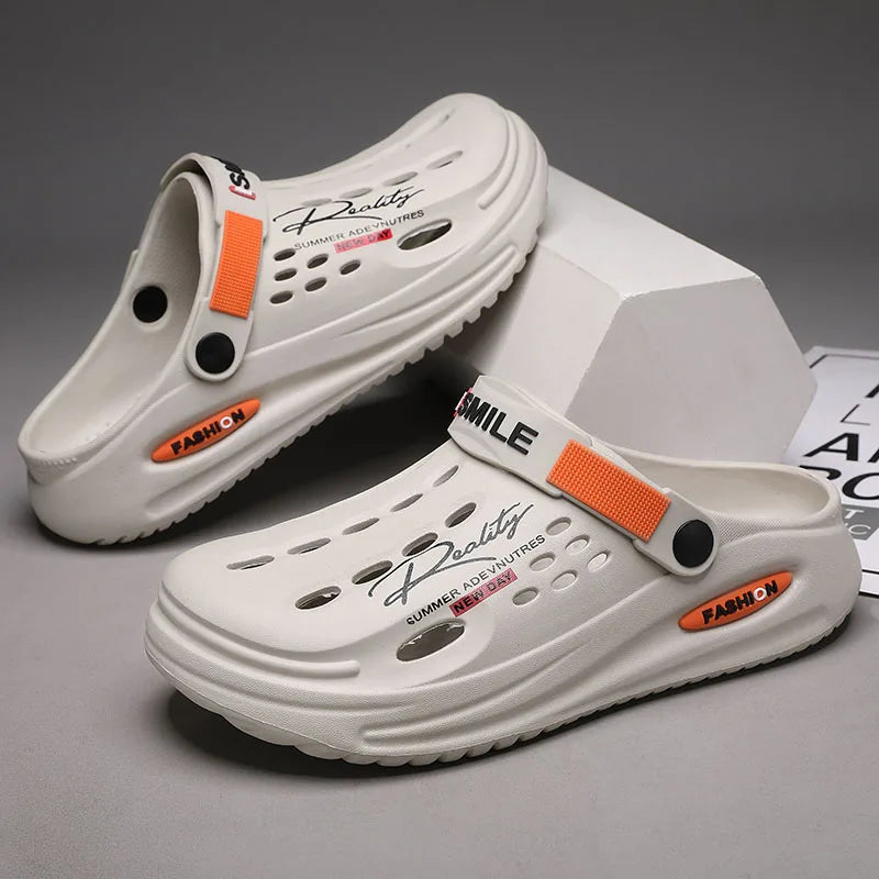 Summer Clogs Sandals 47 Men Clogs EVA Slippers Soft Sole Breathable Beach Slippers Men Home Slippers Outdoor Antiskid Slippers