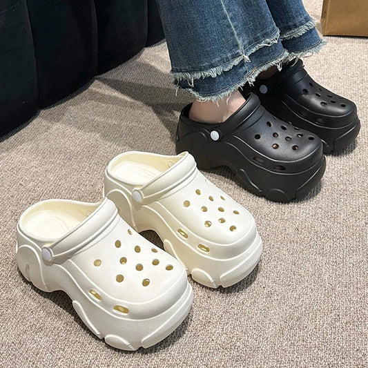 Chunky Platform Clogs Sandals Women Summer Soft Thick Bottom Beach Garden Shoes Woman Slide Non Slip EVA Wedge Slippers