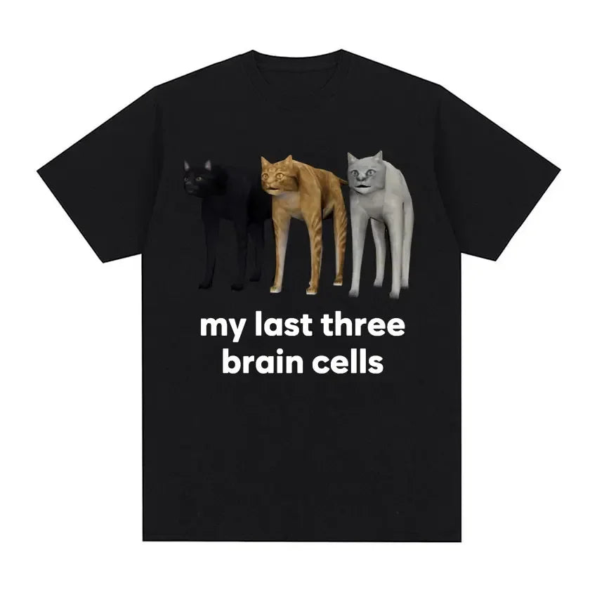 I Am Contaminated with Radiation Funny Cat Meme T-shirt Short Sleeve Men Women Vintage T Shirt Male O-Neck T Shirts  Graphic