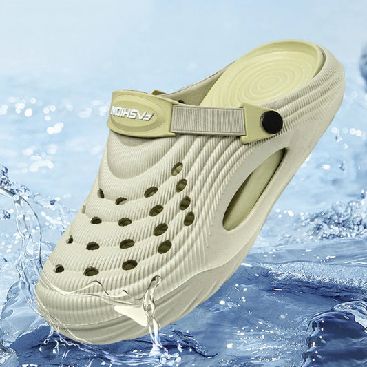 Summer Non Slip Platform Clogs Sandals Men Couple Soft Sole Breathable Beach Slippers Woman Comfortable Slin On Sport Slippers