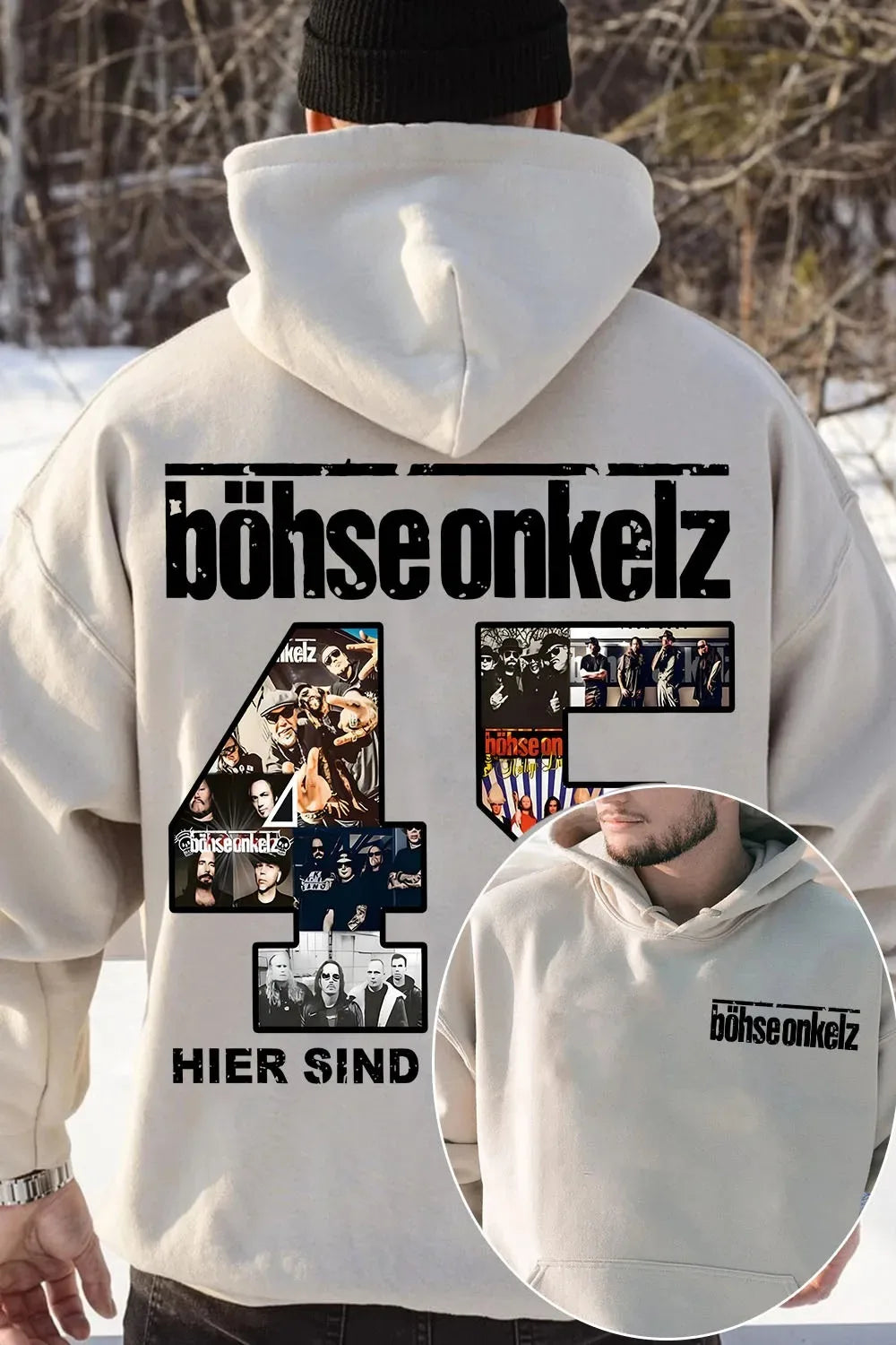 Böhse Onkelz Hoodie German Punk Rock and Roll Street Hip Hop Pullover Fleece Warm Men Women Oversized Tracksuit Coats Sweatshirt