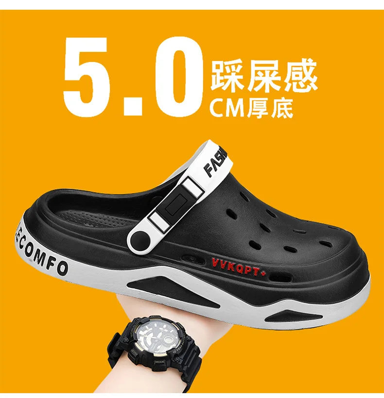 Summer Eva Style Breathable Sandals Women's Men's Garden Clog Shoes Outdoor Hole Beach Slippers Comfortable Household Slippers
