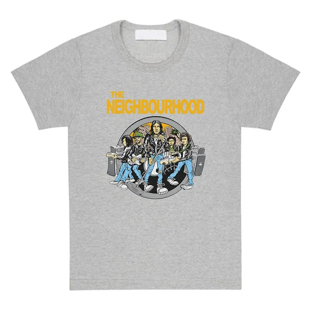 The  NBHD Band Printing T-shirt Cotton High Quality Women/Men Tshirts Ropa Mujer Street Y2K Casual Short Sleeve Tee-shirt Male